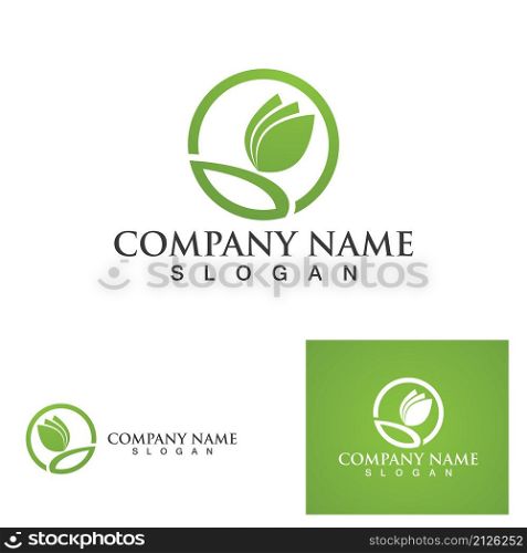 leaf green plantation logo and symbol