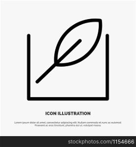 Leaf, Green, Tree Line Icon Vector