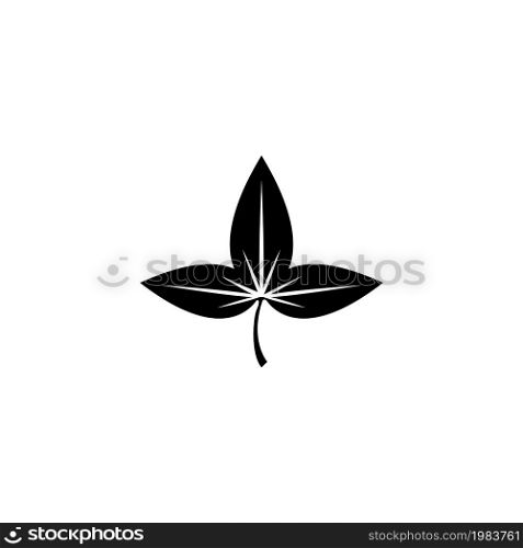 Leaf, Growth, Foliage. Flat Vector Icon illustration. Simple black symbol on white background. Leaf, Growth, Foliage sign design template for web and mobile UI element. Leaf, Growth, Foliage Flat Vector Icon