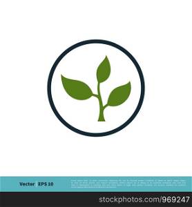 Leaf, Growth Plant Icon Vector Logo Template Illustration Design. Vector EPS 10.