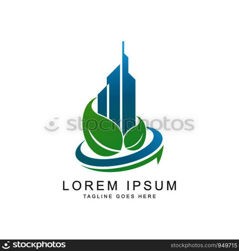 leaf home logo template