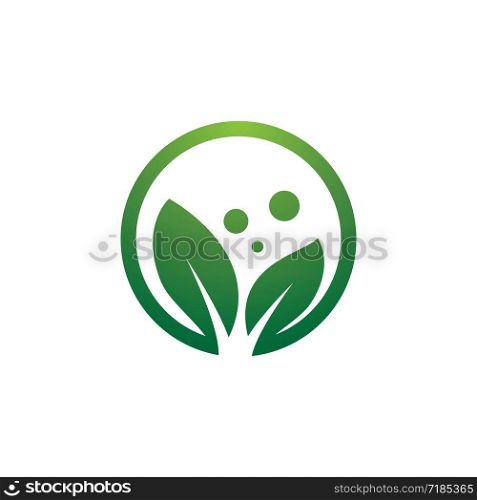 Leaf icon logo creative illustration