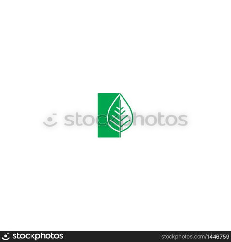 Leaf icon logo template illustration