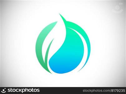 Leaf icon sign symbol, green logo, Organic logo