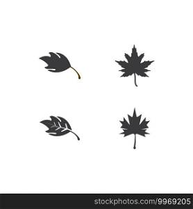 leaf icon vector design illustration template and background