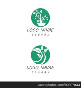 Leaf icon Vector Illustration design Logo template