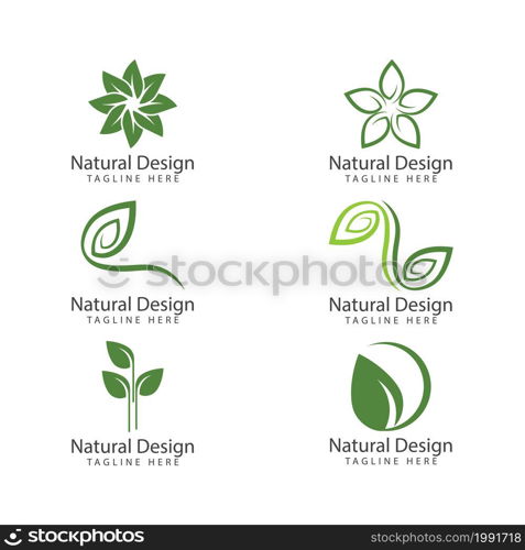 Leaf icon Vector Illustration design Logo template