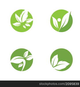 Leaf icon Vector Illustration design Logo template