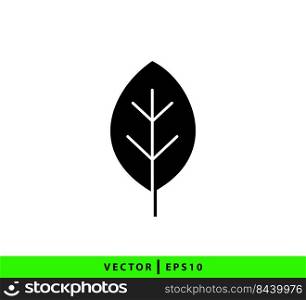 Leaf icon vector logo design template flat style illustration