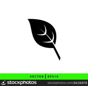 Leaf icon vector logo design template flat style illustration