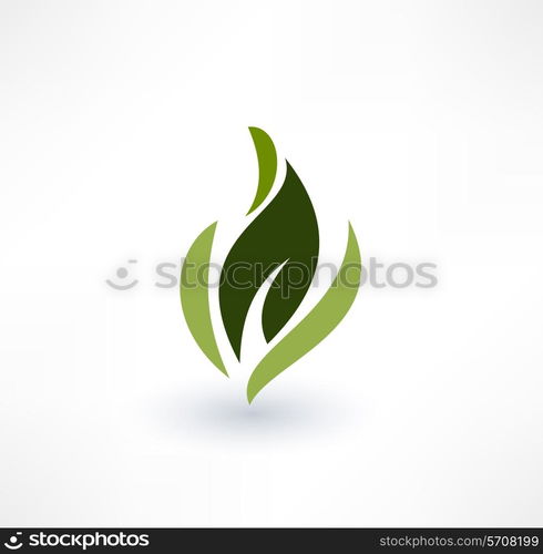 Leaf icons. Eco concept. Logo design.