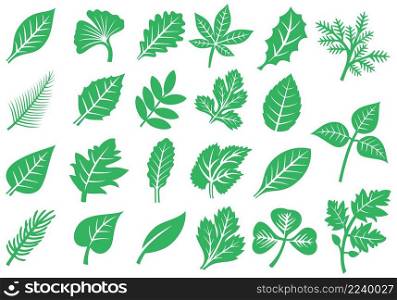 Leaf icons set