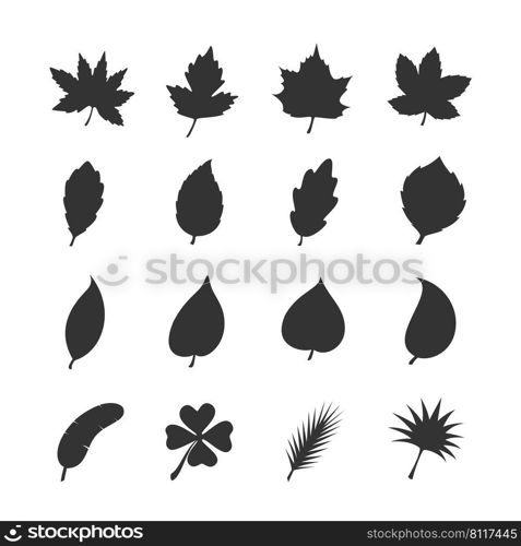 Leaf icons set