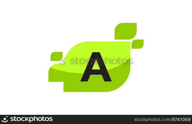 Leaf Initial A Logo Design Template Vector