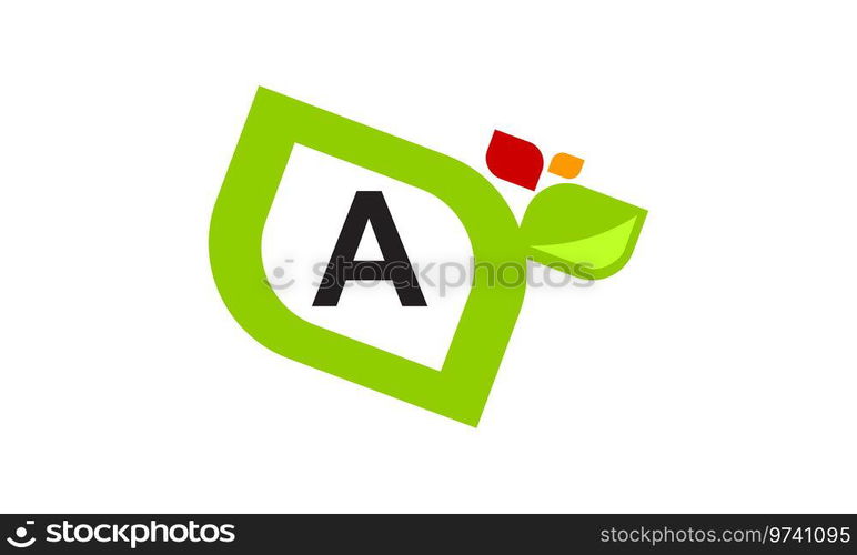 Leaf Initial A Logo Design Template Vector