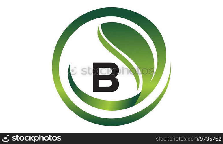 Leaf Initial B Logo Design Template Vector