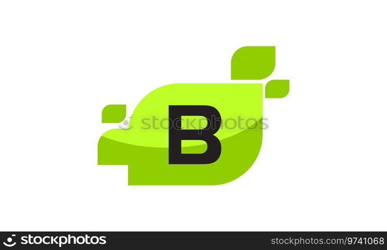 Leaf Initial B Logo Design Template Vector