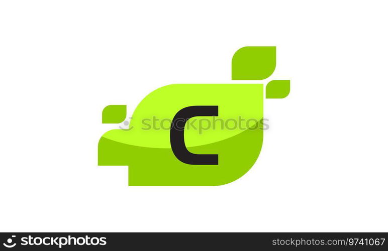 Leaf Initial C Logo Design Template Vector