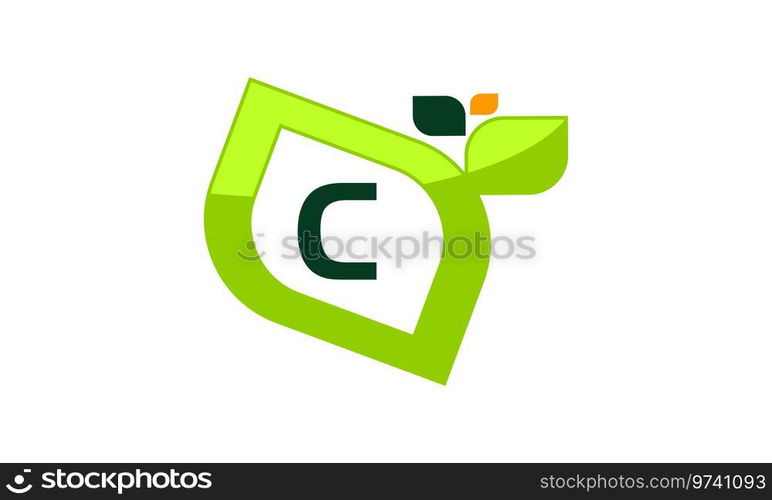 Leaf Initial C Logo Design Template Vector