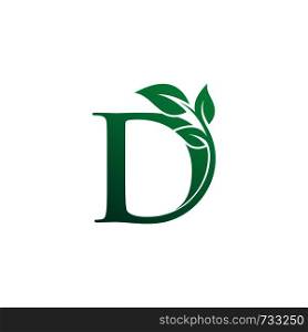 leaf initial D logo template