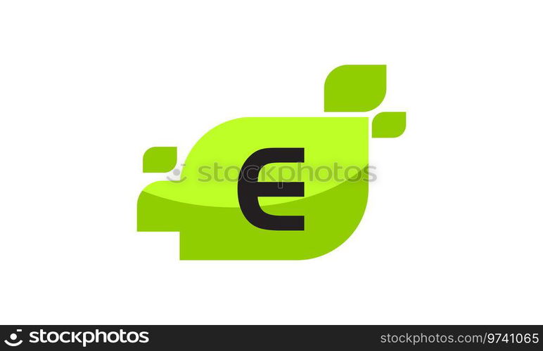 Leaf Initial E Logo Design Template Vector