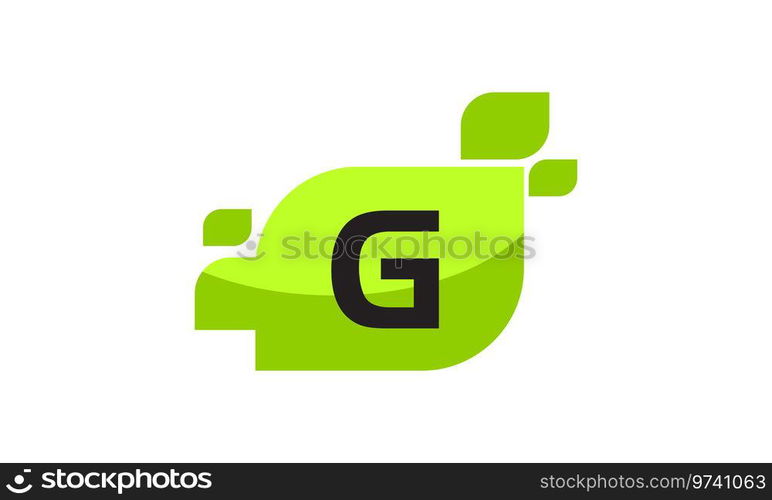 Leaf Initial G Logo Design Template Vector