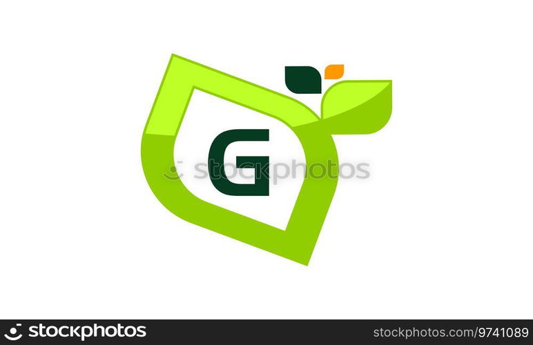 Leaf Initial G Logo Design Template Vector