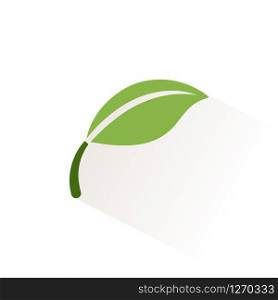 Leaf. Isolated color icon. Nature glyph vector illustration