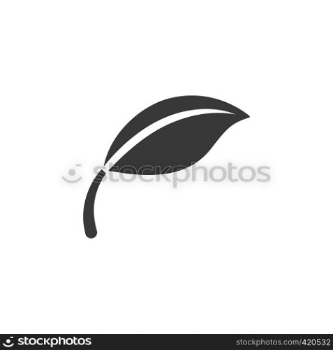 Leaf. Isolated icon. Nature glyph vector illustration