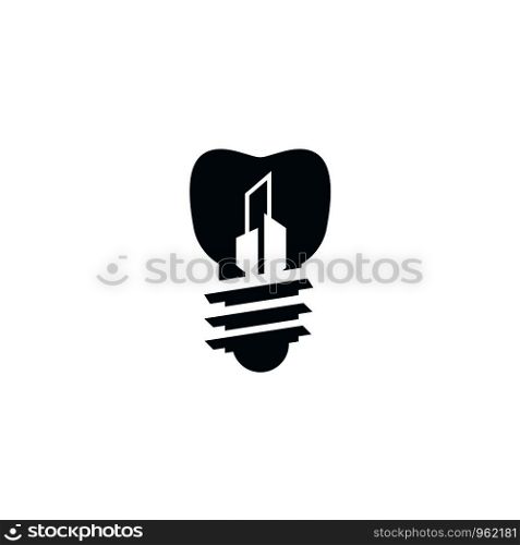 leaf lamp logo template