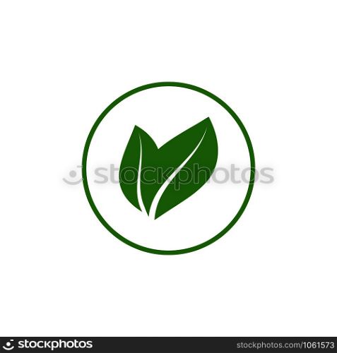 Leaf ligo icon. Vegan concept. Vector eps10