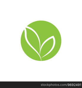 Leaf line logo vector and symbol