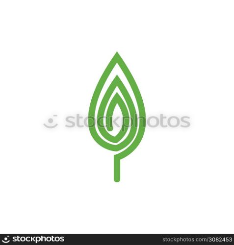 Leaf logo and icon vector template design