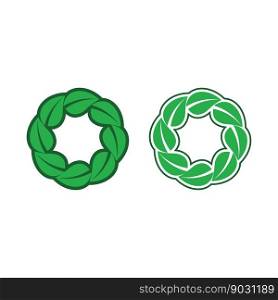 leaf logo design vector for nature symbol template editable,Green leaf logo ecology nature element vector icon. 