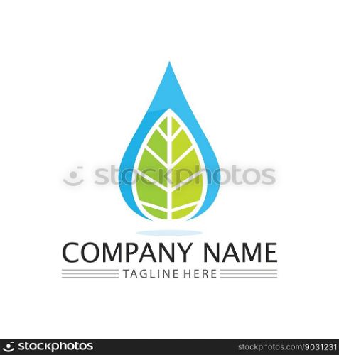 leaf logo design vector for nature symbol template editable,Green leaf logo ecology nature element vector icon.
