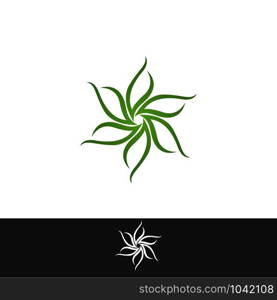 leaf logo ecology nature element vector