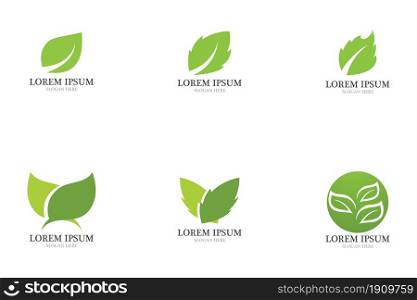 Leaf logo ecology nature element vector