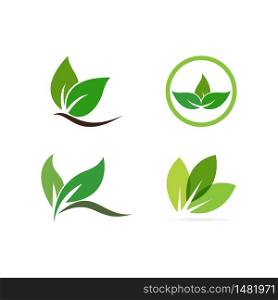 leaf logo illustration nature element vector
