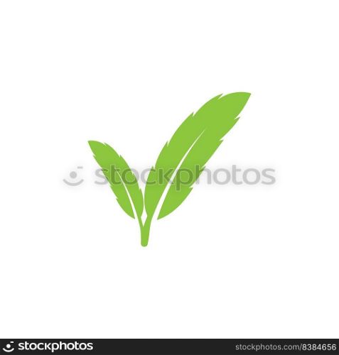 leaf logo stock illustration design
