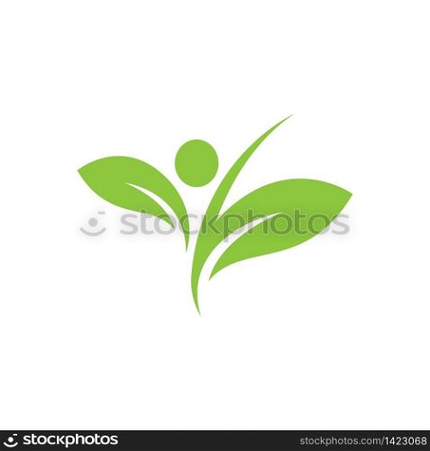 Leaf logo template vector icon design