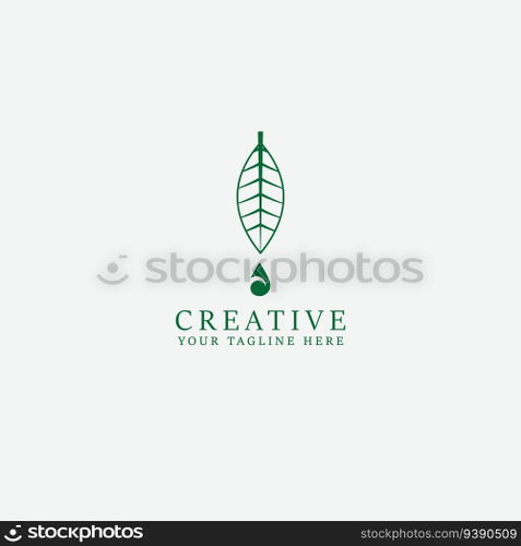 leaf logo vector