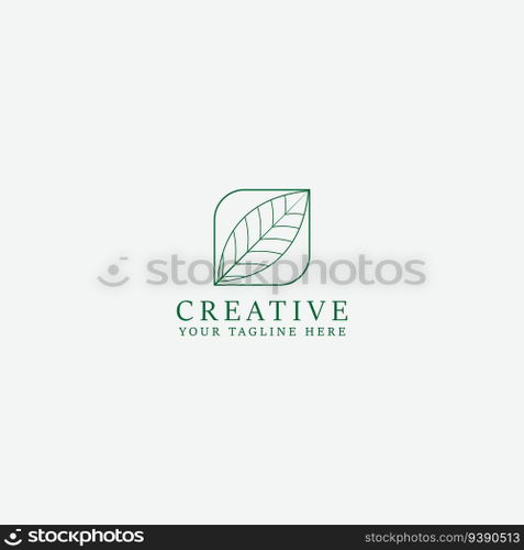leaf logo vector