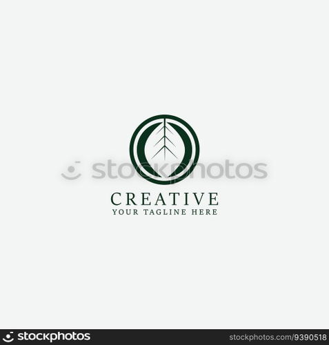 leaf logo vector