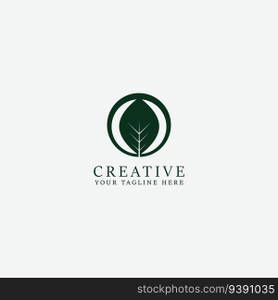 leaf logo vector