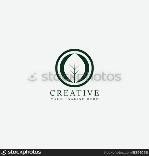 leaf logo vector