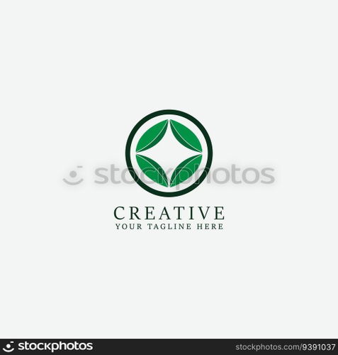 leaf logo vector