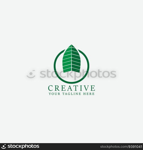 leaf logo vector