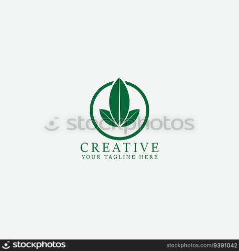 leaf logo vector