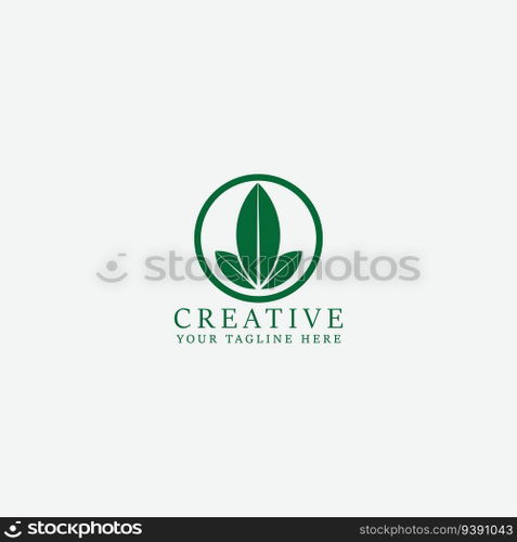 leaf logo vector