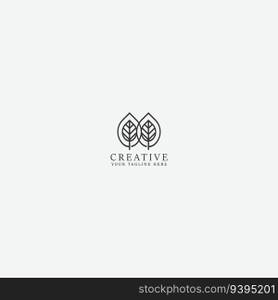 leaf logo vector